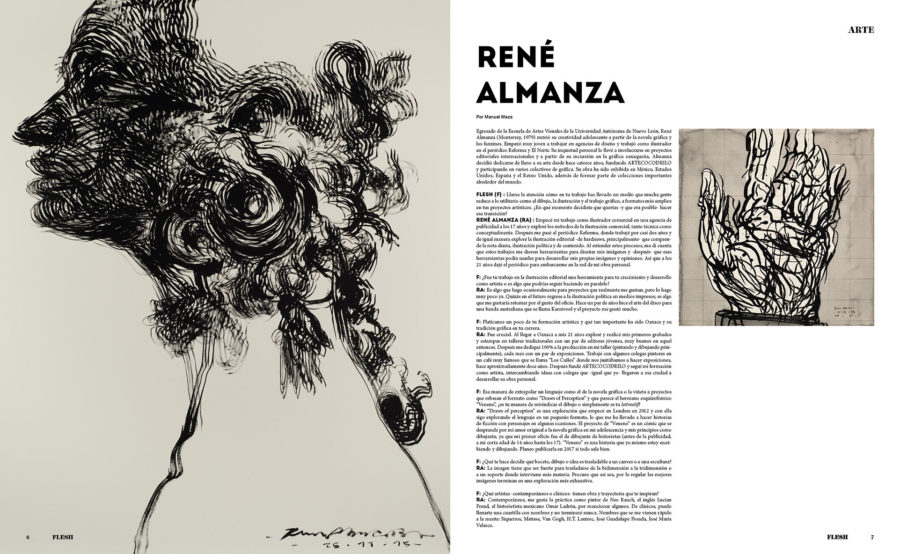 RENE ALMANZA FLESH Magazine por Manuel Meza Arte