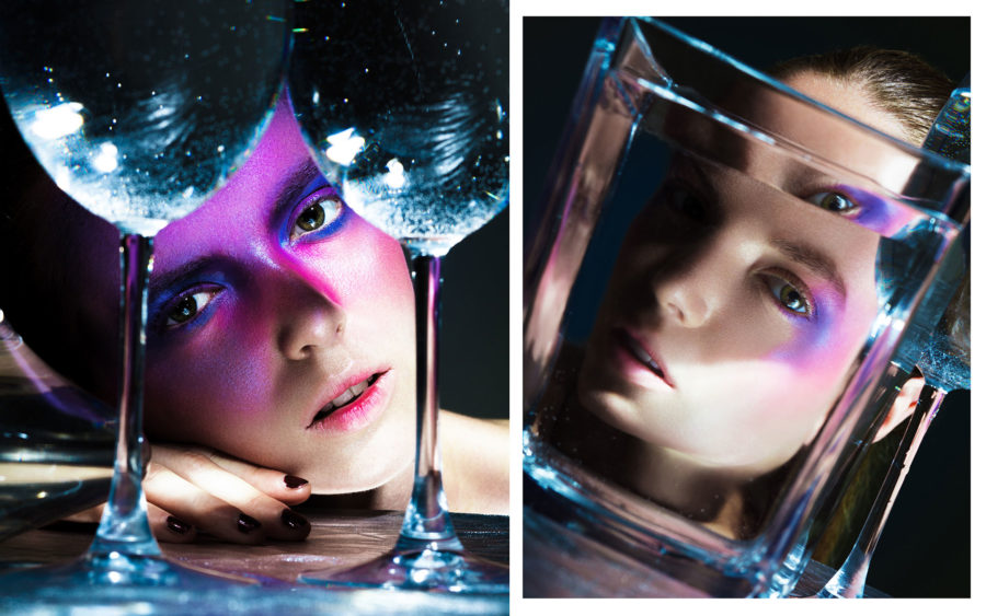 Heart of Glass FLESH Magazine Photo Veronica Formos, Make Up & Hair Amenjot Minhas