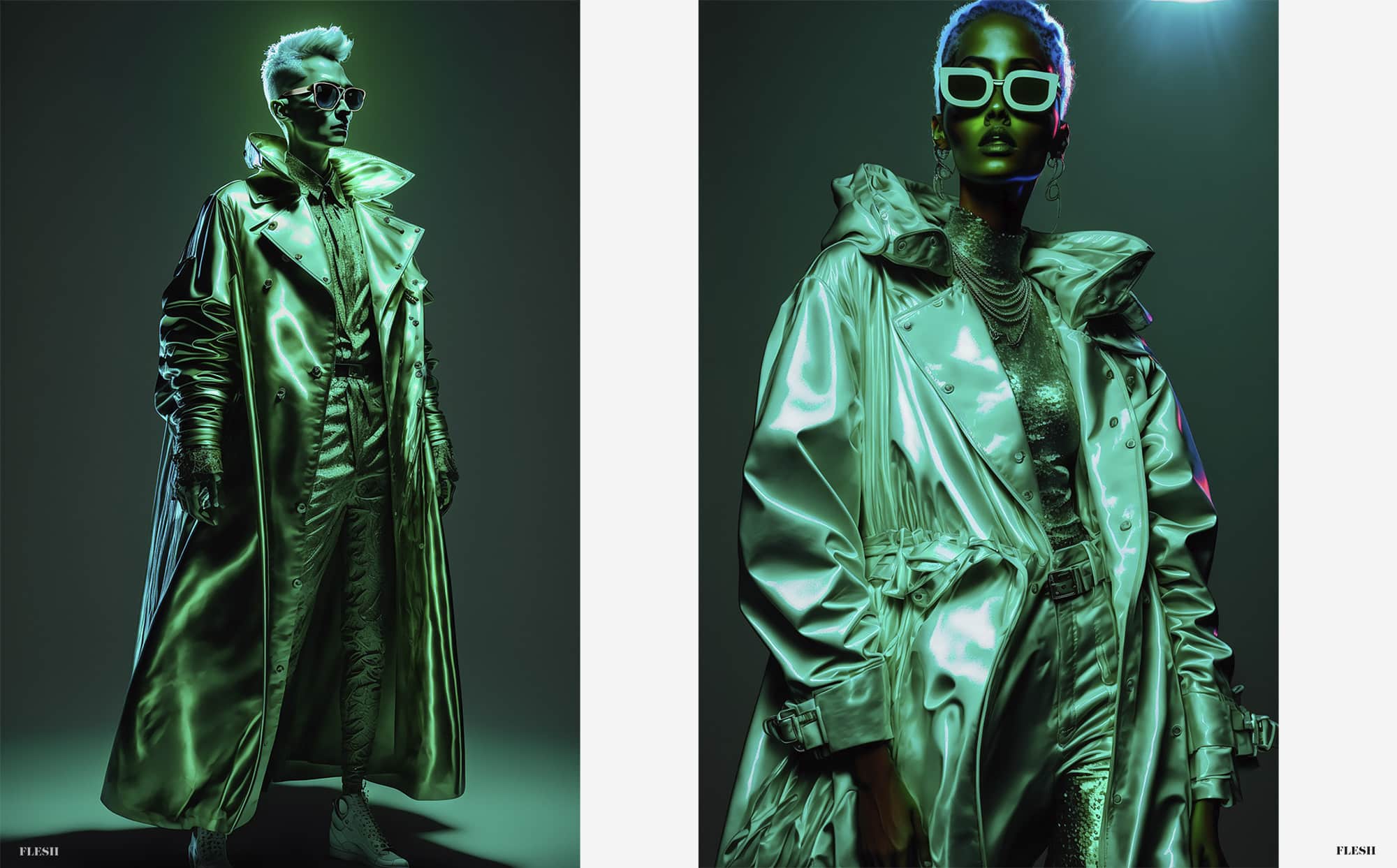 GLOW IN THE DARK - AI Fashion Editorial - FLESHMag